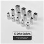 Gunpla 46 Pièces 1/4’’ pouce Clé à Douille et Embouts Bits Métrique Ensemble Tiges d'Extension Flexibles avec Clé À Cliquet Réve
