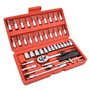 Gunpla 46 Pièces 1/4’’ pouce Clé à Douille et Embouts Bits Métrique Ensemble Tiges d'Extension Flexibles avec Clé À Cliquet Réve