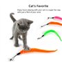 Diealles Jouet de Chat, Rétractable Baguette avec 5 Plumes pour Votre Chat et Chaton