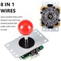 EG STARTS Manette USB pour jeu PC 2 joueurs 2 x 5 broches + 4 x boutons poussoirs 24 mm + 16 x boutons 30 mm pour jeux d'arcade 
