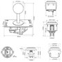 EG STARTS Manette USB pour jeu PC 2 joueurs 2 x 5 broches + 4 x boutons poussoirs 24 mm + 16 x boutons 30 mm pour jeux d'arcade 