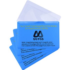 4 Pièces Loupe Fresnel pour Lire en Plastique Lentille Loupe de Carte de Crédit Porte-Monnaie Taille Loupe Démarreur de Feu(300%