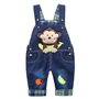 DEBAIJIA Salopette Jeans Bébé Garçons Filles Modèle Animal Enfant Denim Pantalon Doux avec Bretelles Singe Banane - 90