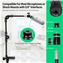 KDD Support Webcam avec Support Téléphone & Vis 5/8” 63.5cm Support Videoprojecteur Flexible, Pied Micro de Bureau Col de Cygne 