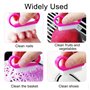 YPYMOD Brosse Ongle,6 Pièces Brosse à Ongles Avec Poignée en Plastique,Brosse de Nettoyage à La Main Pour Nettoyer Les Ongles(Bl