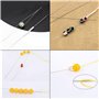 Eupneicu Aiguilles À Perles [8 tailles], aiguilles à perler Big Eye, Accessoires À Enfiler Pour Créer Des Bijoux Pour Colliers, 