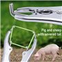 Svauoumu Pince de Castration Pour Animaux, Pince de Castration en Acier Inoxydable Avec 200 Anneaux en Caoutchouc, Pince de Cast