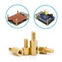 XTVTX 300 pièces M2 Entretoise hexagonale en laiton à filetage Acier inoxydable Mâle Femelle Kit d'assortiment d'écrous à vis