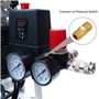 Preciva Régulateur de Pression d'Air Trois voie valve 175psi 12bar 1/4 Pouce Manomètre à Air Régulateur pour compresseur (Nouvea