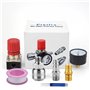 Preciva Régulateur de Pression d'Air Trois voie valve 175psi 12bar 1/4 Pouce Manomètre à Air Régulateur pour compresseur (Nouvea