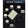Paquet de 8 Blanc 600Lums 5050 48-SMD 12V DC LED pour Voiture Remorque Camper RV éclairage Intérieur Panneau Dôme Lampe Carte Pl
