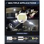 Paquet de 8 Blanc 600Lums 5050 48-SMD 12V DC LED pour Voiture Remorque Camper RV éclairage Intérieur Panneau Dôme Lampe Carte Pl