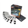 OWDEN Lot de 12 poinçons creux avec un tapis de découpe en cuir et papier souple