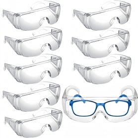 HJYDGJ Lot de 8 lunettes de protection transparentes pour les yeux