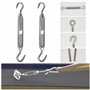 HJYDGJ Lot de 10 tendeurs de câble M8 avec serre-câble métallique de 8 mm et tendeur en acier inoxydable M8 et cosses de câble m