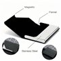 HJYDGJ Lot de 4 porte-cartes de visite fins en acier inoxydable - Porte-cartes de visite - Pour homme et femme - Support pour ca