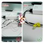 Ensemble de 20 attaches de câble en silicone rechargeables colorées verrouillables 5 couleurs utilisées pour connecter des écout