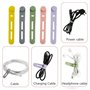 Ensemble de 20 attaches de câble en silicone rechargeables colorées verrouillables 5 couleurs utilisées pour connecter des écout