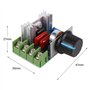 Yosoo PWM Contrôleur Moteur AC Contrôle Vitesse 2000 W Tension Réglable Régulateur 50-220 V 25 A LED Variateurs