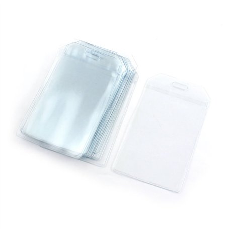 sourcing map 15 Pcs Office verticaux en plastique transparent étiquette porte-Badge