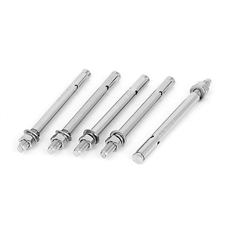 sourcingmap 120mm Long M8 Filetage Hex Écrou Manchon Ancrage Expansion Boulons Vis 5pcs