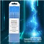 Électrodes de tungstène zirconiées, 10Pcs 1.0/1.6/2.4/3.2mm WZ8 Pointe blanche pour le soudage Tig AC, électrode de tungstène zi