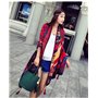 Femmes Châle de Plage Bohême Anti-UV Coupe-Vent Rétro Boléro Tunique Imprimé Floral Longue Cardigan Respirant d'Été Robe de Voya