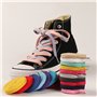 24 Paires de Lacets Plats, Lacets Plats Tissés Multicolores de 120cm de Long pour Baskets Bottes de Marche Chaussures de Skate B