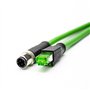Elecbee Câble de capteur M12 codage D 4 broches mâle vers RJ45 8P8C câble droit à Double extrémité mâle 2M AWG22