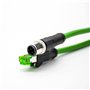 Elecbee Câble de capteur M12 codage D 4 broches mâle vers RJ45 8P8C câble droit à Double extrémité mâle 2M AWG22