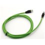 Elecbee Câble de capteur M12 codage D 4 broches mâle vers RJ45 8P8C câble droit à Double extrémité mâle 2M AWG22