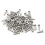 Pxyelec Lot de 20 équerres plates en forme de T à 4 trous pour réparation de meubles en bois plaqué à 90 degrés 50 mm x 50 mm