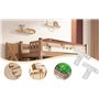 Pxyelec Lot de 20 équerres plates en forme de T à 4 trous pour réparation de meubles en bois plaqué à 90 degrés 50 mm x 50 mm