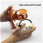 PROSUN Distributeur de Pistolet à Ruban, Dévidoir Manuel pour 70mm (3 Pouces) Ruban d'Emballage, Orange