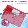Lot de 6 porte-documents A5, 6 couleurs, avec étiquette nominative et organiseur d'extension de 6 cm, pochette transparente étan
