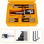 Futchoy Kit de têtes de forage/extracteur MK2 M10 F1-12 50 mm avec 9 barres de perçage de 12 mm et 1 mallette en plastique