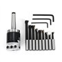 Futchoy Kit de têtes de forage/extracteur MK2 M10 F1-12 50 mm avec 9 barres de perçage de 12 mm et 1 mallette en plastique
