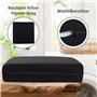 supply24 Visco Coussins de Siège Voyage Noir 40 X 40 X 8 cm Élastique Souple avec Mousse Froide pour Fauteuil Roulant Bureau Dir