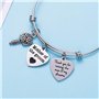 Bracelet réglable avec médaillons comportant les inscriptions « Mother of The Groom » et « Thank You For Raising The Man of My D