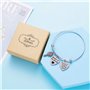 Bracelet réglable avec médaillons comportant les inscriptions « Mother of The Groom » et « Thank You For Raising The Man of My D