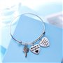 Bracelet réglable avec médaillons comportant les inscriptions « Mother of The Groom » et « Thank You For Raising The Man of My D