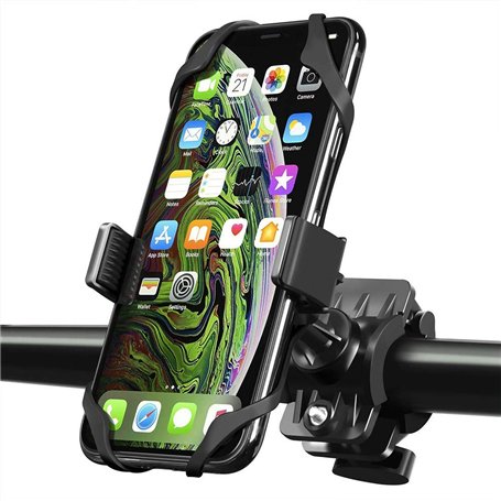 SCOOTISFACTION Support de téléphone universel en plastique noir pour guidon de trottinette électrique de vélo Xiaomi Noir