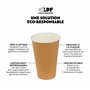 LPF LE PETIT FOURNISSEUR - Lot de 500 Gobelets jetables en Carton Kraft 30-35cl - Recyclable et Biodégradable - Gobelets café, t