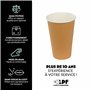 LPF LE PETIT FOURNISSEUR - Lot de 500 Gobelets jetables en Carton Kraft 30-35cl - Recyclable et Biodégradable - Gobelets café, t