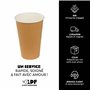 LPF LE PETIT FOURNISSEUR - Lot de 500 Gobelets jetables en Carton Kraft 30-35cl - Recyclable et Biodégradable - Gobelets café, t