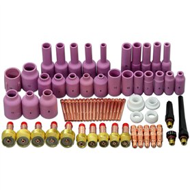 RIVERWELD TIG Jumbo lentille à gaz corps de serrage buse d'alumine tasses en céramique Kit de tailles assorties pour QQ300 PTA D