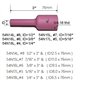 RIVERWELD TIG Jumbo lentille à gaz corps de serrage buse d'alumine tasses en céramique Kit de tailles assorties pour QQ300 PTA D