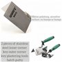 HJYDGJ Lot de 2 truelles d'angle - En acier inoxydable - Pour l'intérieur et l'extérieur - Avec spatule d'angle - Truelle de bor