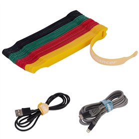 40PCS Attaches de câble Trilancer réutilisable Fermeture en Nylon Microfibre Organisateur pour Cordes et Gestion des Câbles 15cm