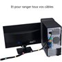40PCS Attaches de câble Trilancer réutilisable Fermeture en Nylon Microfibre Organisateur pour Cordes et Gestion des Câbles 15cm